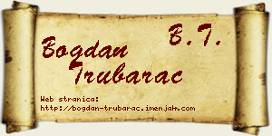 Bogdan Trubarac vizit kartica